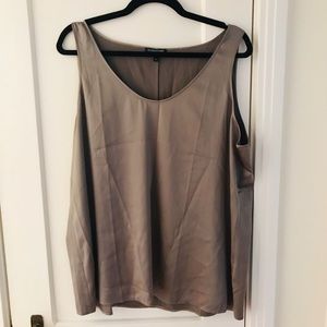 Eileen Fisher Round Neck Satin Tank